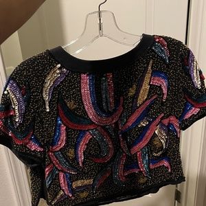 Sequins crop top